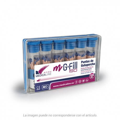Endodoncia gutapercha. Puntas mG - fill con.02 (120uds) - Medicaline - Odontologicos