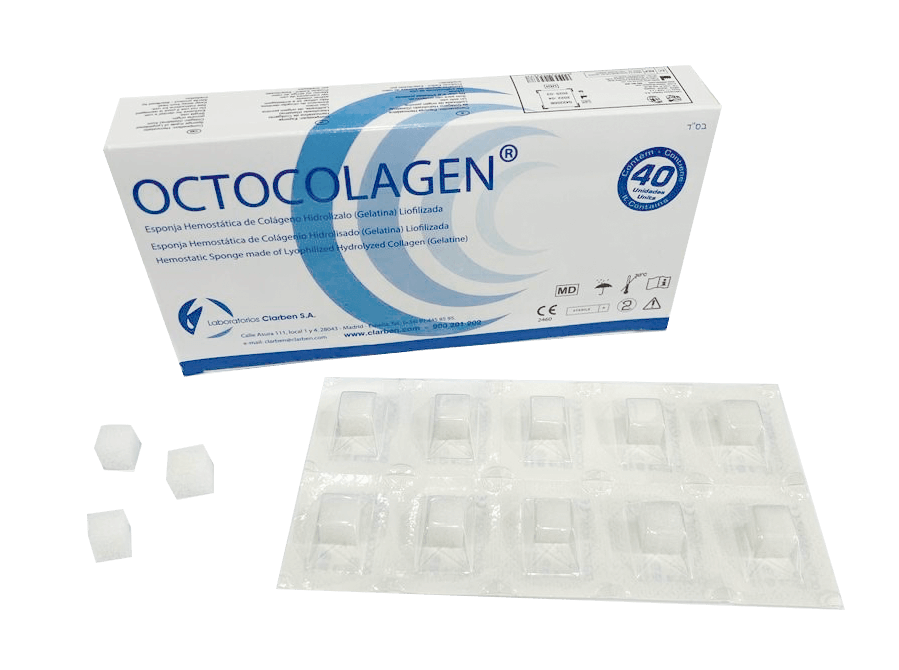 Esponjas hemostáticas Octocolagen (40 uds) - Clarben - Odontologicos