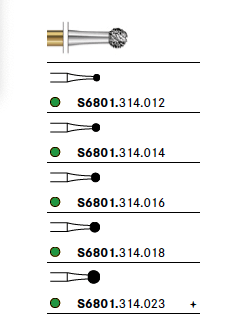 Fresas diamante redondas S6801.314 - Komet - Odontologicos