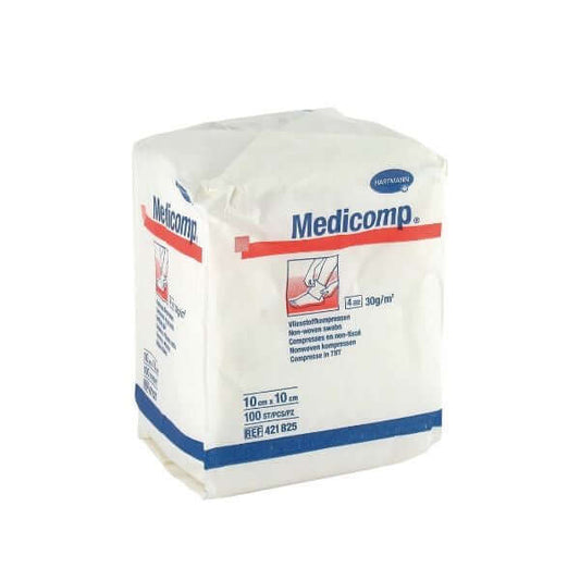 GASAS 10X10CM. 30G. 4PL. 100U. - MEDICOMP - Odontologicos