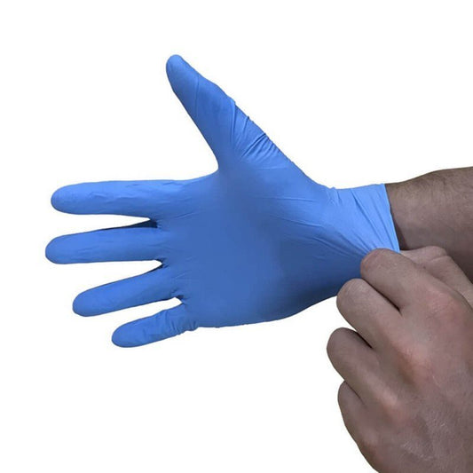 Guantes de nitrilo sin polvo azules - LÓGICOS - Odontologicos