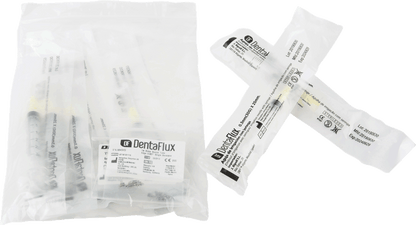 Jeringas + agujas de irrigación (100uds) Dentaflux - LÓGICOS - Shop Odontologicos