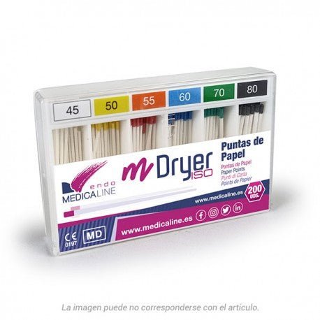 Puntas de papel (Medidas ISO) Medicaline - LÓGICOS - Odontologicos